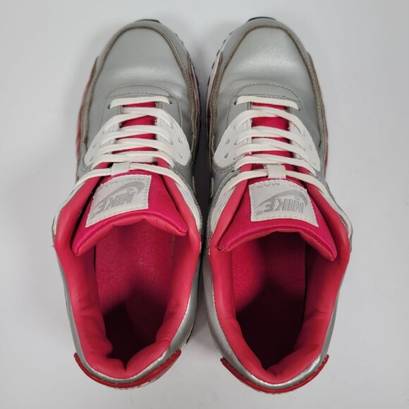 Nike Air Max 90 Premium Air Brush Women's Silver Pink 744596-001 US Size 8.5 - Picture 5 of 10